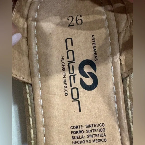 Mexican Huaraches Caleton Artesanias Leather Sandals Embroidered Size 9 Colorful - Picture 4 of 5